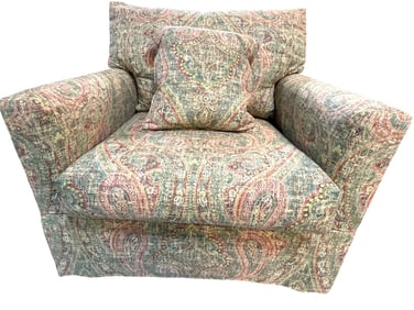 OVERSIZED ARMCHAIR WITH PAISLEY FABRIC