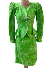 UNGARO PARALLELE BRIGHT GREEN TWO-PIECE SUIT