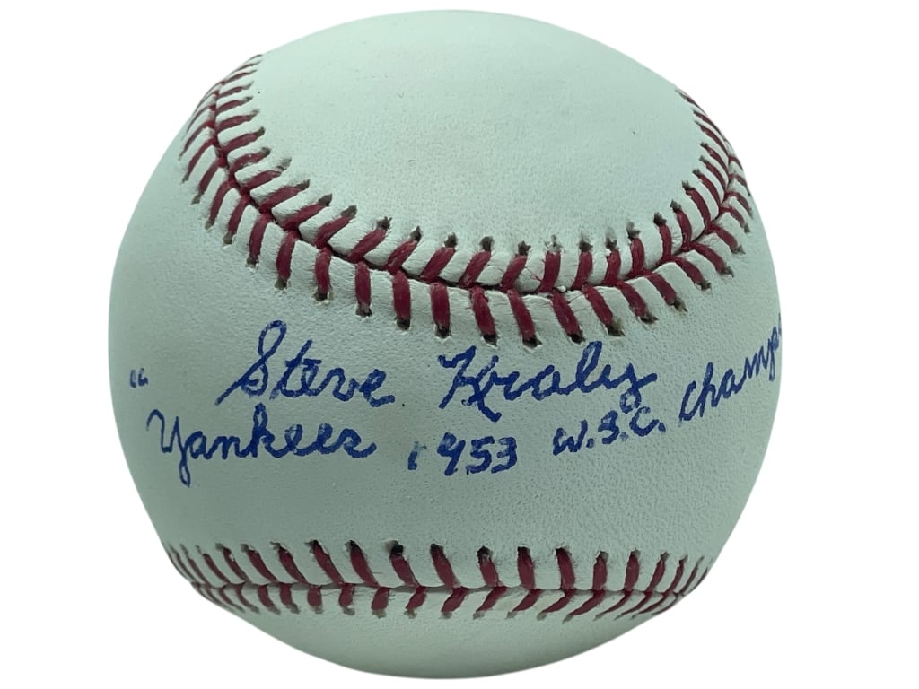 SIGNED STEVE KRALY NEW YORK YANKEES BASEBALL (1 of 5)