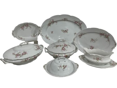 7 PIECE VICTORIA AUSTRIA PORCELAIN SERVING PIECES
