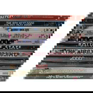 LOT OF 13 DVD MOVIES INDEPENDANT, LGBTQ - SEALED: DIVERSE MIXED LOT OF 13 DVD MOVIES FEATURING A WIDE VARIETY OF GENRES INCLUDING ROMANCE, DRAMA, LGBTQ+ THEMES, MUSIC, AND FOREIGN CINEMA. NOTABLE TITLES INCLUDE VERY GOOD GIRLS, MY FIRST SUMMER, ROADI