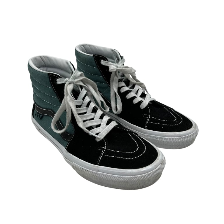 VANS SK8-HI HIGH-TOP SNEAKERS CLASSIC BLACK/TEAL 9 (1 of 11)