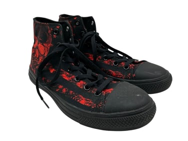 RAAD BLACK AND RED SKULL HIGHTOP SNEAKERS SZ 8.5M