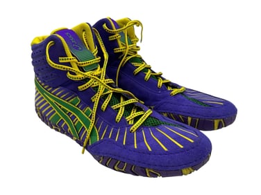 ASICS MENS PURPLE HIGH-TOP WRESTLING SHOES SZ 9M