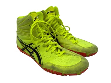 ASICS AGGRESSOR 4 NEON YELLOW WRESTLING SHOES 8.5M