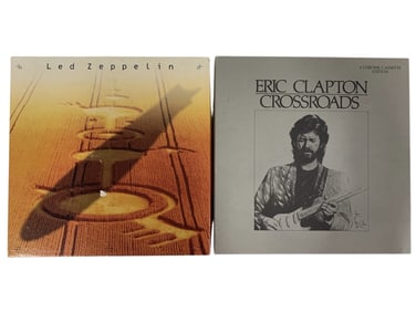 LED ZEPPELIN CD SET AND ERIC CLAPTON CASSETTE SET