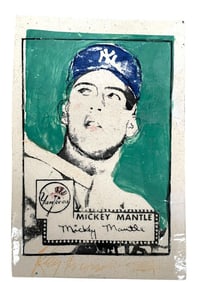 MICKEY MANTLE CARAMIC BASEBALL CARD BY RAY GROSS