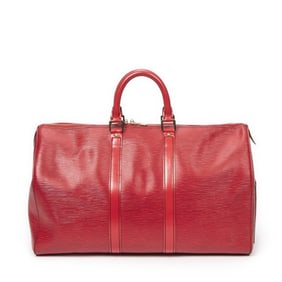 LOUIS VUITTON  EPI LEATHER KEEPALL 50 TRAVEL BAG
