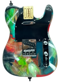 ATTR SALVATORE PRINCIPE HAND PAINTED GUITAR BODY