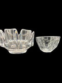 PAIR OF ORREFORS CRYSTAL BOWLS