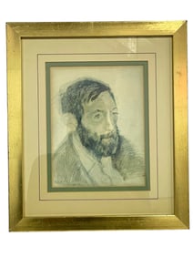 RAPHAEL SOYER LEONARD BASKIN PORTRAIT 14"