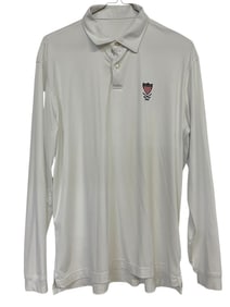 MEN'S WHITE LONG SLEEVE POLO SHIRT
