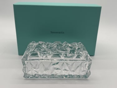 NIB! TIFFANY & CO ROCK CUT CRYSTAL BOX