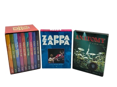 LOT OF 3 MUSIC DVD SETS - SOUL TRAIN, ZAPPA, DRUMS