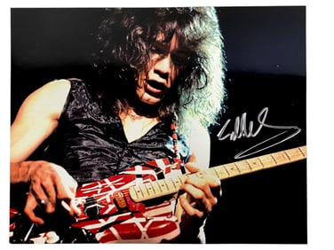 AUTOGRAPHED PHOTO OF EDDIE VAN HALEN