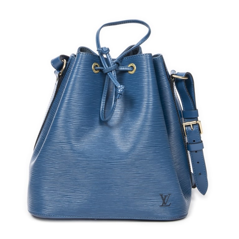 LOUIS VUITTON NOE PM BLUE EPI LEATHER BUCKET BAG (1 of 12)