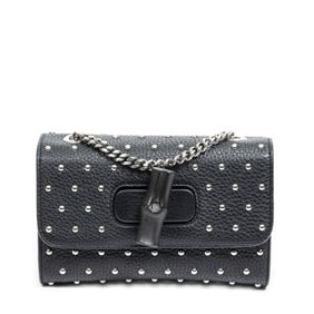 GUCCI SMALL STUDDED MISS BAMBOO CHAIN BAG