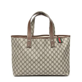 GUCCI WEB OPEN TOTE BEIGE/BROWN SUPREME TOTE