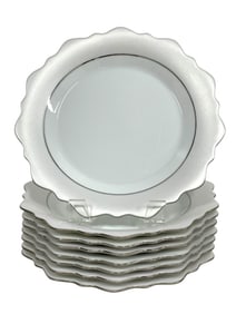 JL COQUET LIMOGES PORCELAIN PLATES (8)