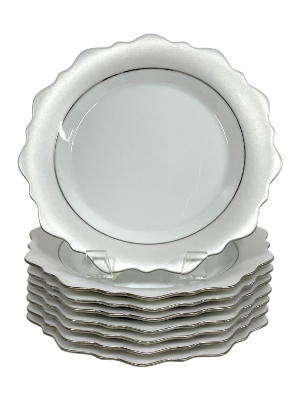 JL COQUET LIMOGES PORCELAIN PLATES (8) (1 of 5)