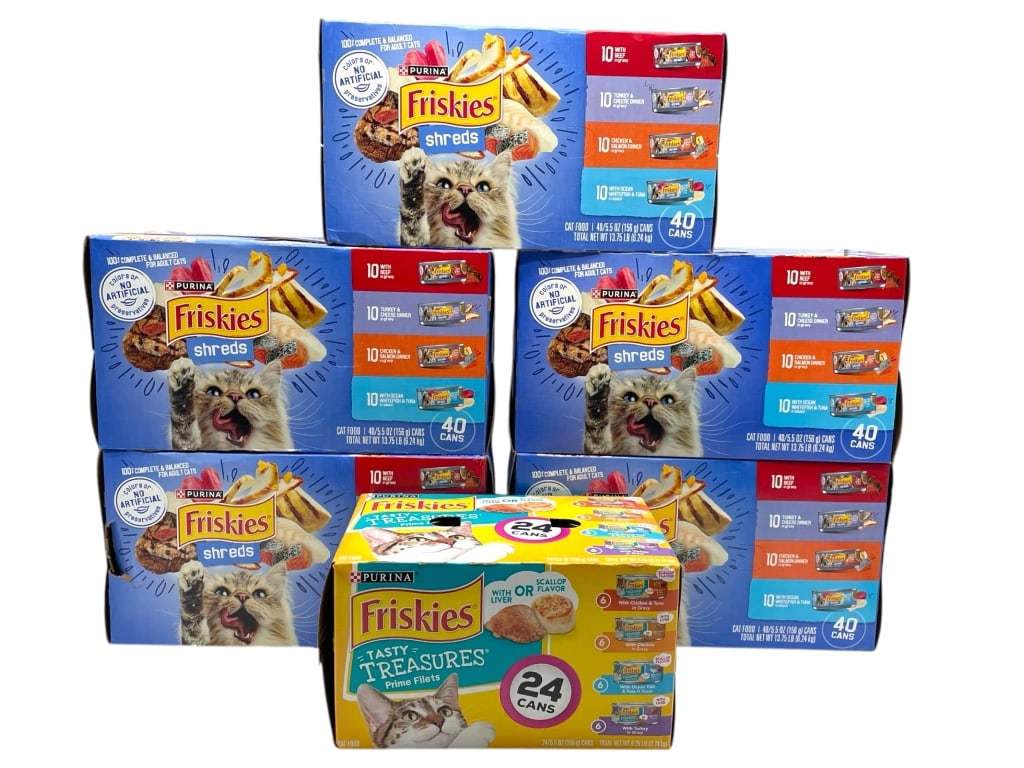 LOT OF PURINA FRISKIES CAT FOOD ASSORTMENT (1 of 6)