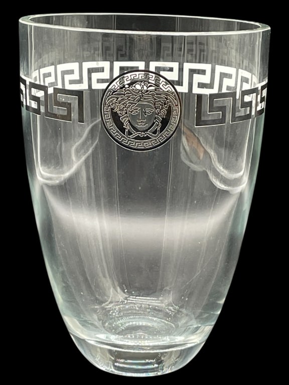 VERSACE ROSENTHAL CRYSTAL VASE 10" (1 of 7)