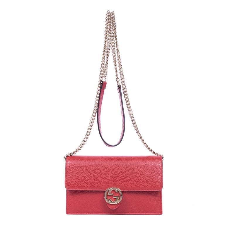 GUCCI INTERLOCKING GG WALLET ON CHAIN BAG (1 of 10)