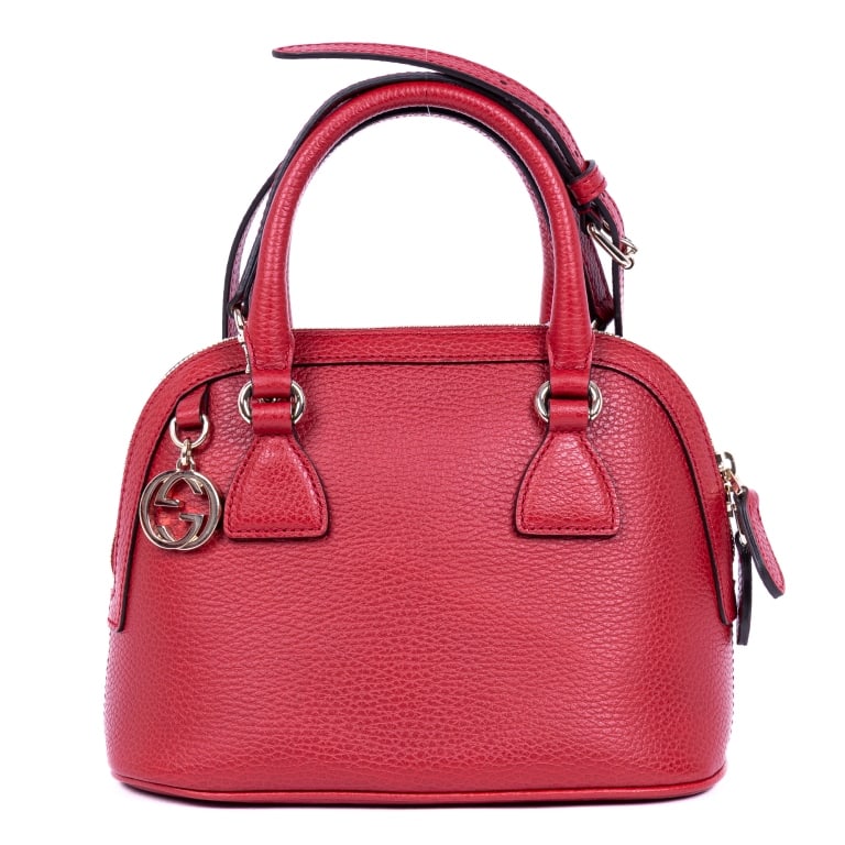 GUCCI DOME CROSSBODY GRAINED CALFSKIN LEATHER BAG (1 of 11)