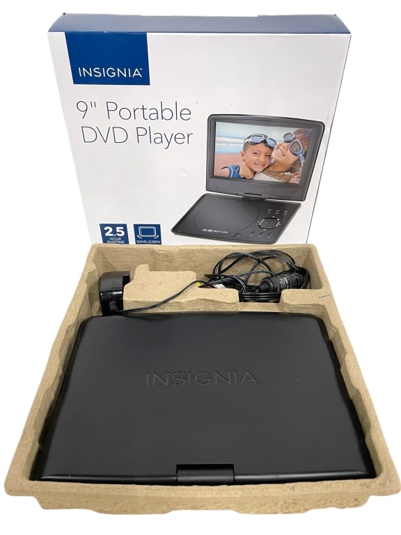 INSIGNIA 9" PORTABLE DVD PLAYER WITH SWIVEL SCREEN (1 of 5)