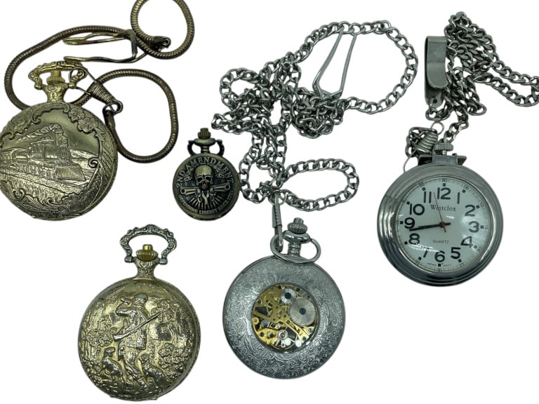 DIVERSE SET OF FIVE POCKET WATCHES (1 of 11)