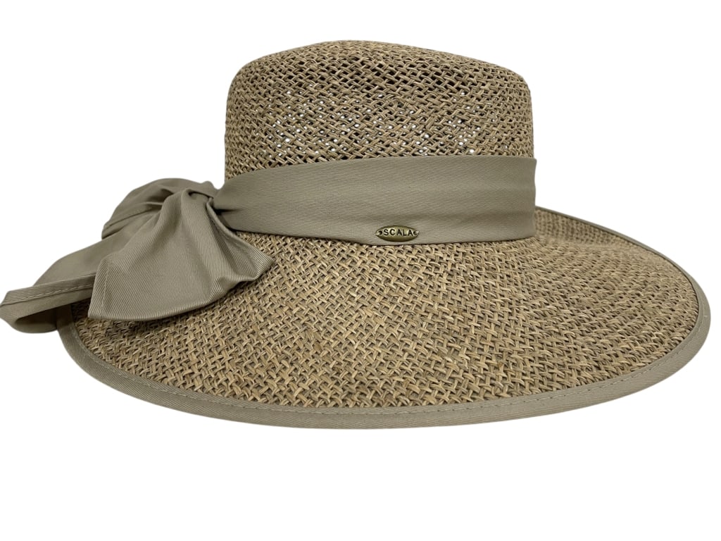 SCALA NATURAL STRAW WIDE BRIM SUN HAT (1 of 6)