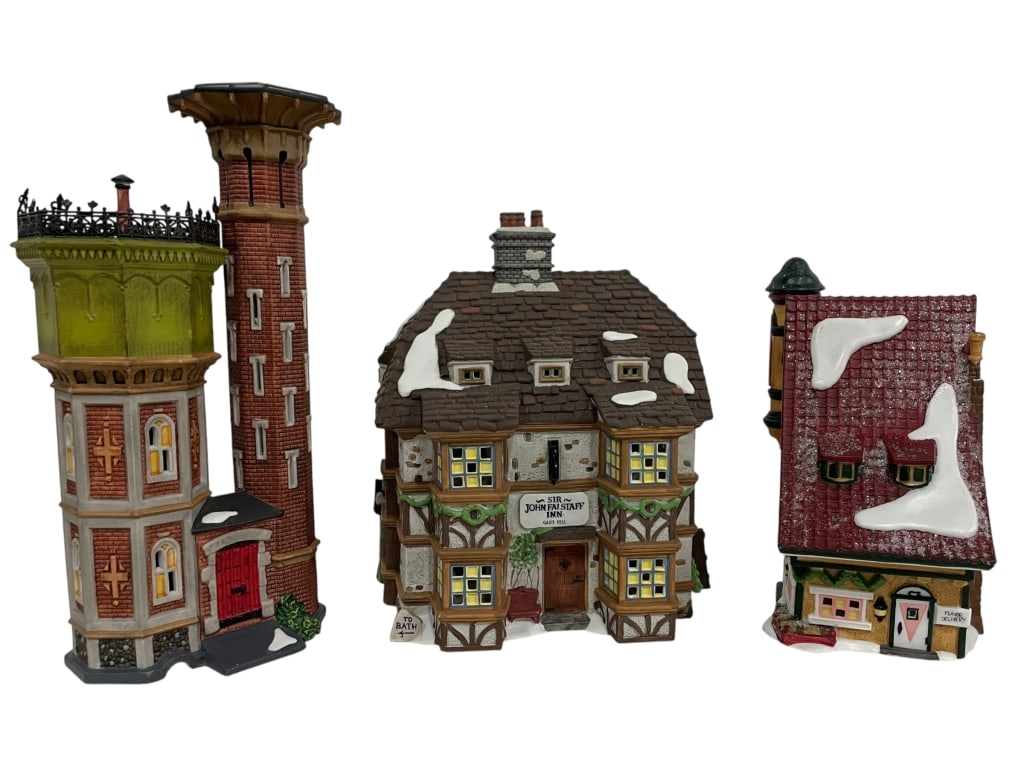 3 DEPARTMENT 56 HOLIDAY VILLAGE BUILDINGS (1 of 5)