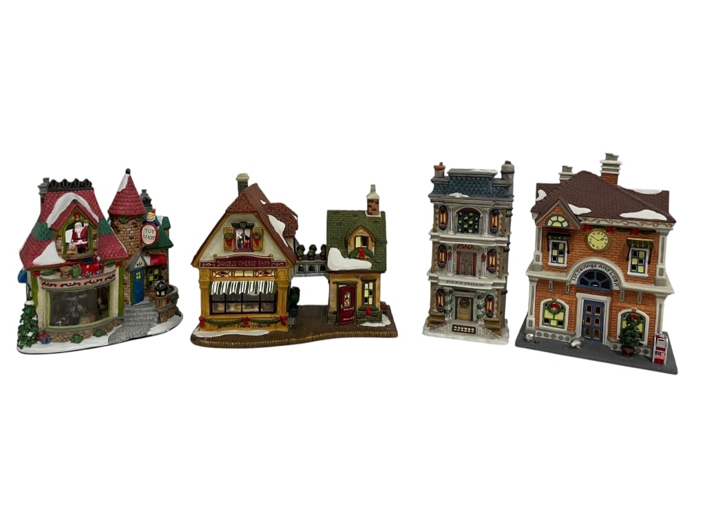 5 CERAMIC CHRISTMAS VILLAGE BUILDINGS (1 of 8)