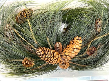 ARTIFICIAL PINE GARLAND WITH PINECONE ACCENTS