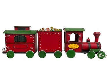 VINTAGE STYLE METAL HOLIDAY TRAIN 46"