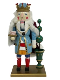 HOLIDAY CHRISTMAS KING WOODEN NUTCRACKER