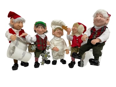 5  ZIM'S HEIRLOOMS CHRISTMAS ELF FIGURINES 10"
