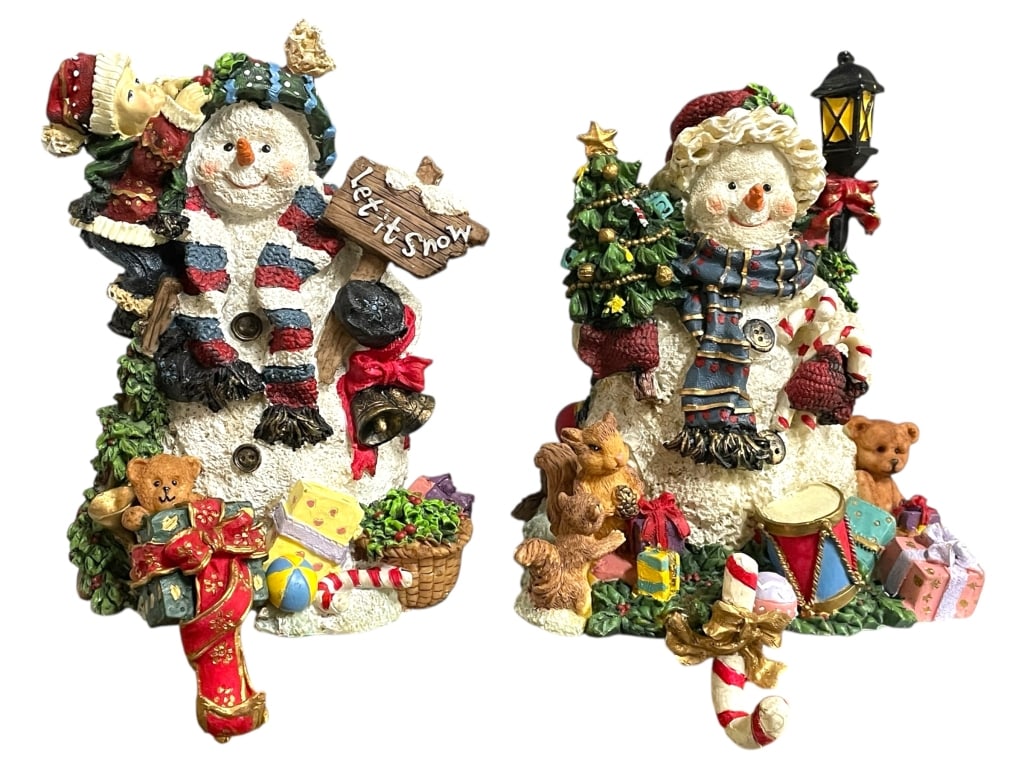WHIMSICAL SNOWMAN CHRISTMAS STOCKING HANGERS (1 of 6)