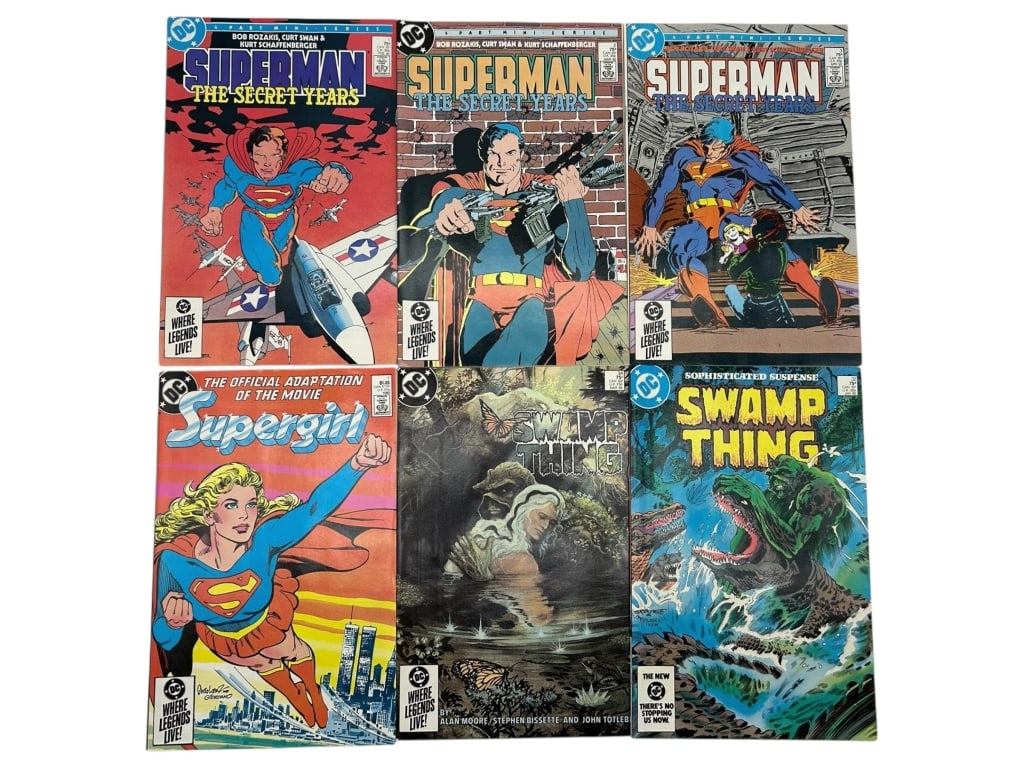 LOT OF 6 VINTAGE DC COMICS INCLUDING SUPERMAN (1 of 9)
