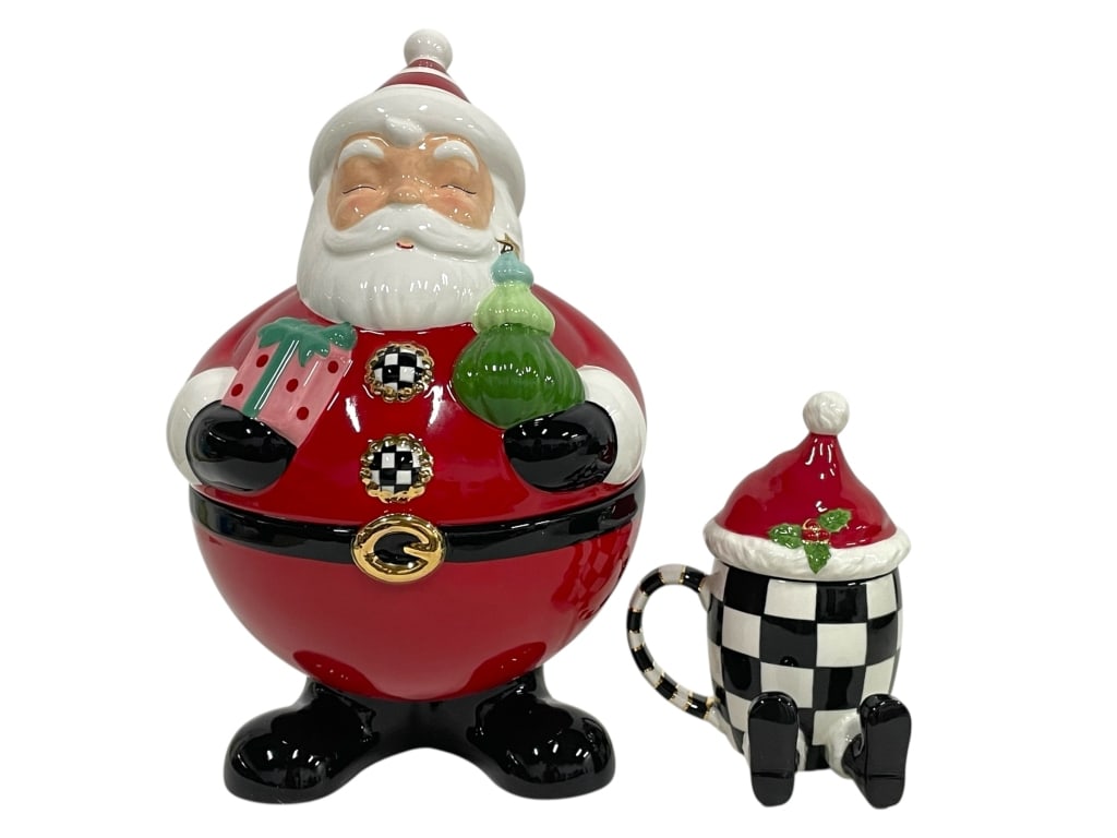 MACKENZIE-CHILDS SANTA COOKIE JAR & MUG (1 of 14)