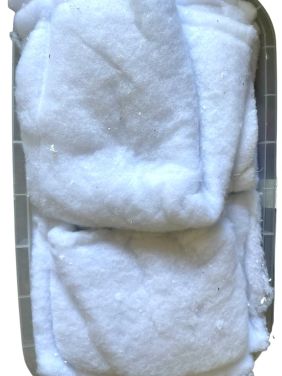 BIN OF ARTIFICIAL SNOW BLANKETS (1 of 3)