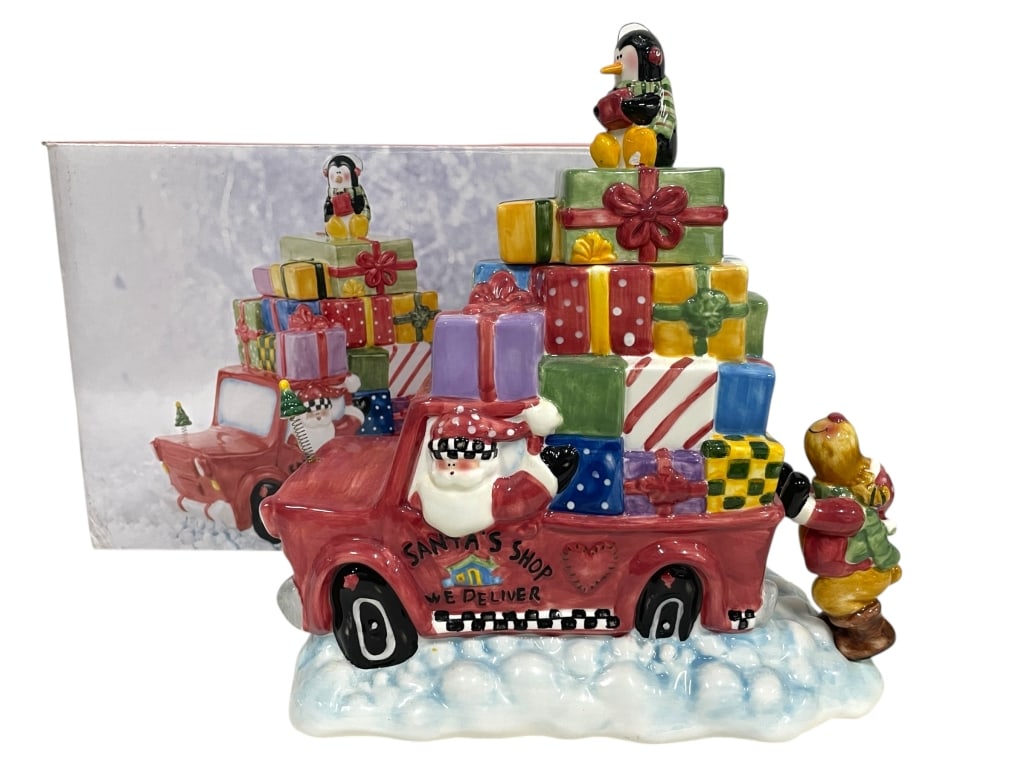 CERAMIC CHRISTMAS COOKIE JAR IN BOX (1 of 11)