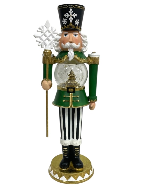 HOLIDAY NUTCRACKER FIGURE IN GREEN AND GOLD 19.5" (1 of 5)
