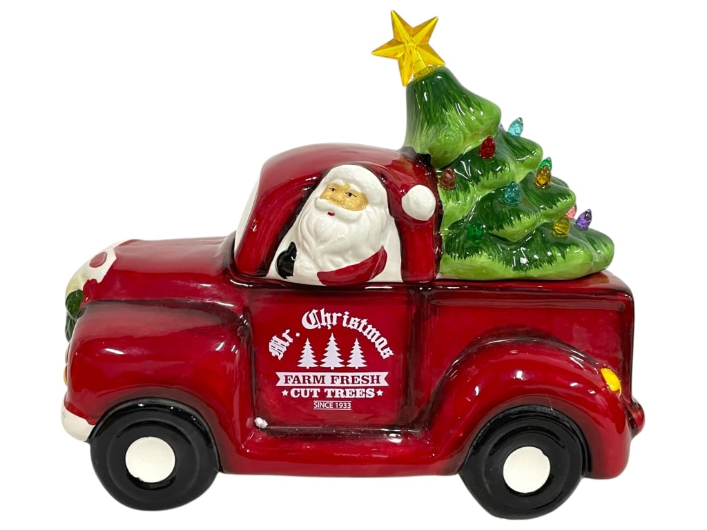 MR. CHRISTMAS CERAMIC LIGHT UP COOKIE JAR 9" (1 of 8)
