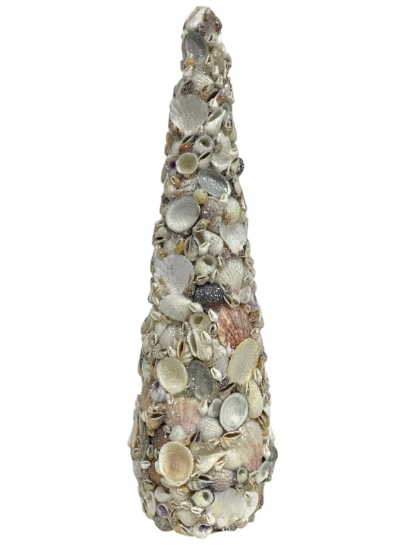 SEASHELL DECORATIVE TREE CONE 20" (1 of 4)