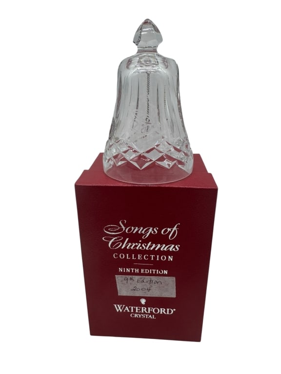 WATERFORD CRYSTAL SONGS OF CHRISTMAS COLLECTION: WATERFORD CRYSTAL SONGS OF CHRISTMAS COLLECTION – NINTH EDITION BELL 2004This is a fine WATERFORD CRYSTAL bell from the highly collectible “Songs of Christmas” Collection. Marked as the 9th 
