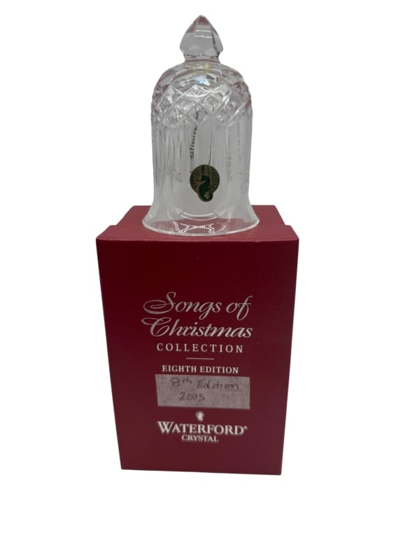 WATERFORD CRYSTAL SONGS OF CHRISTMAS COLLECTION: WATERFORD CRYSTAL SONGS OF CHRISTMAS COLLECTION BELL – 8TH EDITION 2003Beautifully crafted Waterford Crystal bell from the sought-after "Songs of Christmas" collection, eighth edition released in 20