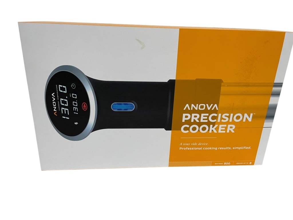 ANOVA PRECISION COOKER: ANOVA PRECISION COOKER THIS HIGH-TECH SOUS VIDE DEVICE ALLOWS YOU TO COOK MEALS TO PRECISE TEMPERATURES FOR RESTAURANT-QUALITY RESULTS AT HOME. FEATURES AN EASY-TO-READ DIGITAL DISPLAY, BLUETOOTH CONN