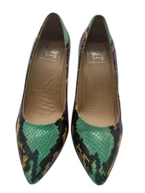 AMALFI BY RANGONI MULTICOLOR PYTHON- PRINT PUMPS 7