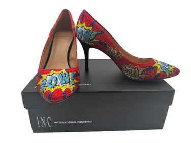 INC INTERNATIONAL CONCEPTS "POW!" RHINESTONE PUMP